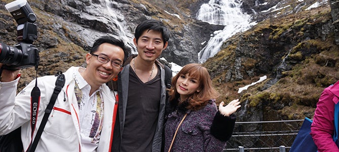 Nu Skin 2015 Team Elite Norway waterfall Team Elite Norway 2015 scenery